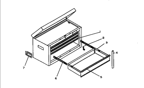 Unit Parts Diagram and Parts List for 706657810  Craftsman Tool Stand & Cart