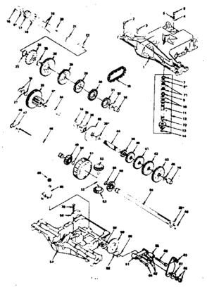 Transaxle Diagram and Parts List for 9174150-16  Craftsman Lawn Tractor