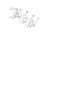 Wheels And Tires Diagram and Parts List for 917275753  Craftsman Lawn Tractor