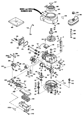 Replacement Parts Diagram and Parts List for 143414082  Craftsman Engine