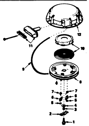 Rewind Starter Diagram and Parts List for 143356102  Craftsman Engine