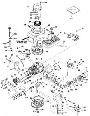 Part Location Diagram of 632567 Craftsman Lawn & garden equipment engine carburetor