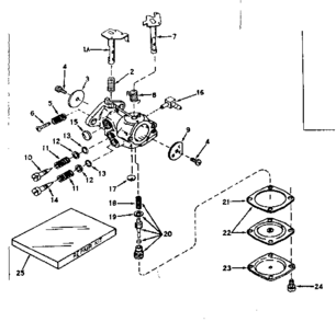 Carburetor No. 630986 Diagram and Parts List for 143161162  Craftsman Engine