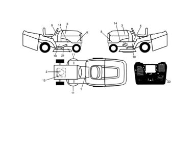 Decals Diagram and Parts List for 917991090  Craftsman Lawn Tractor