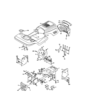 Chassis And Enclosures Diagram and Parts List for 917272056  Craftsman Lawn Tractor