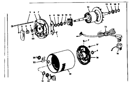 Part Location Diagram of 64039 Craftsman Stator assembly
