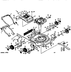 Mower Deck Diagram and Parts List for 131973230  Craftsman Lawn Mower