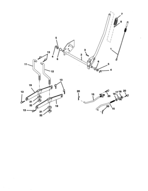 Mower Lift Diagram and Parts List for 917277103  Craftsman Lawn Tractor