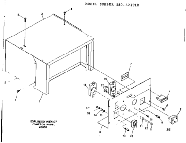 Control Panel Diagram and Parts List for 580321910  Craftsman Engine