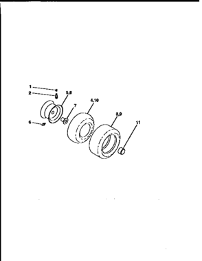 Wheels And Tires Diagram and Parts List for 917258502  Craftsman Lawn Tractor