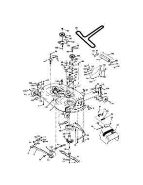 Mower Deck Diagram and Parts List for 917273630  Craftsman Lawn Tractor