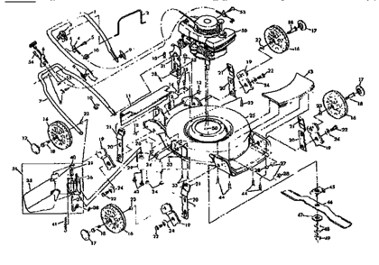 Replacement Parts Diagram and Parts List for 131921331  Craftsman Lawn Mower