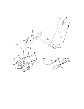 Lift Assembly Diagram and Parts List for 917273770  Craftsman Lawn Tractor