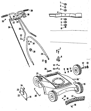 Replacement Parts Diagram and Parts List for 13188273  Craftsman Lawn Mower