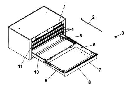 Tool Chest Diagram and Parts List for 706598954  Craftsman Tool Stand & Cart