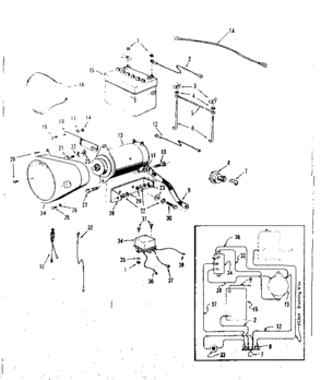 Electrical System Diagram and Parts List for 91725520  Craftsman Lawn Tractor