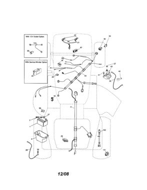 Electrical Diagram and Parts List for 917287241  Craftsman Lawn Tractor