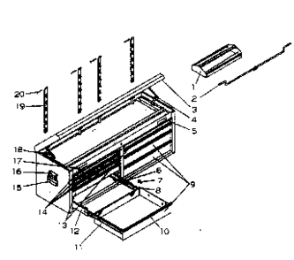 Chest Assy Diagram and Parts List for 706619660  Craftsman Tool Stand & Cart