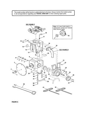 Motor Diagram and Parts List for 9058  Craftsman Saw