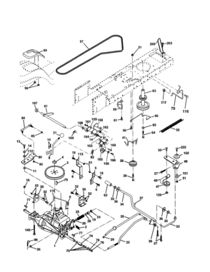 Drive Diagram and Parts List for 917277190  Craftsman Lawn Tractor
