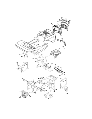 Chassis And Enclosures Diagram and Parts List for 917273800  Craftsman Lawn Tractor