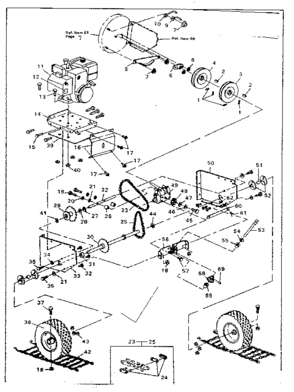 Engine Diagram and Parts List for 536884600  Craftsman Snow Blower