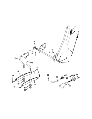 Lift Assembly Diagram and Parts List for 917270732  Craftsman Lawn Tractor