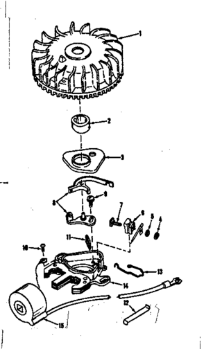 Magneto (tecumseh No. 5000) Diagram and Parts List for 143102210  Craftsman Engine