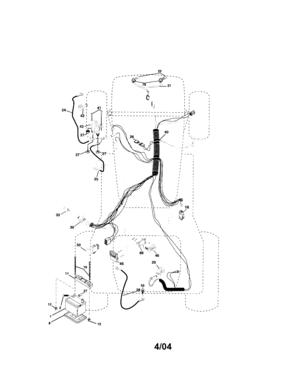 Electrical Diagram and Parts List for 917273643  Craftsman Lawn Tractor