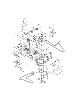 Mower Deck Diagram and Parts List for 917275703  Craftsman Lawn Tractor