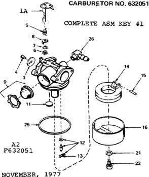 Replacement Parts Diagram and Parts List for 143284412  Craftsman Engine