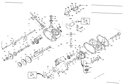 Transaxle Diagram and Parts List for 53696331  Craftsman Lawn Mower