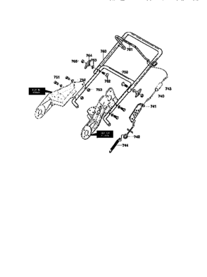 Handle Assembly Diagram and Parts List for 536884562  Craftsman Snow Blower