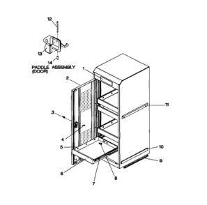 Part Location Diagram of 1008033 Craftsman Tool chest drawer slide, left