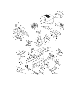 Chassis And Enclosures Diagram and Parts List for 917276072  Craftsman Lawn Tractor