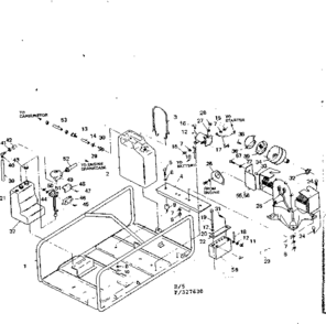 Mounting Base Diagram and Parts List for 580327630  Craftsman Engine