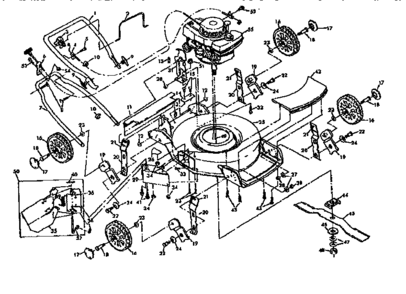 Replacement Parts Diagram and Parts List for 131921330  Craftsman Lawn Mower