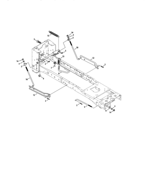 Deck Lift Diagram and Parts List for 247204390  Craftsman Lawn Tractor