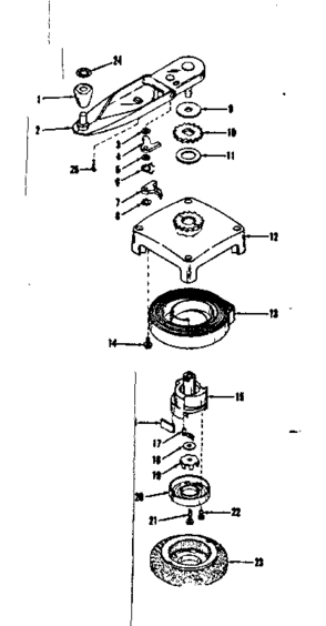 No-pull Starter No. 590361 Diagram and Parts List for 143122041  Craftsman Engine