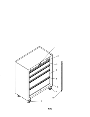 Tool Chest Diagram and Parts List for 706657870  Craftsman Tool Stand & Cart