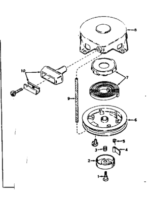 Rewind Starter No. 590420 Diagram and Parts List for 143174082  Craftsman Engine