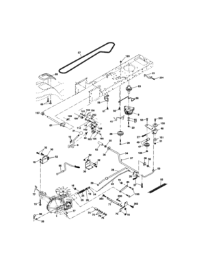 Ground Drive Diagram and Parts List for 917273662  Craftsman Lawn Tractor