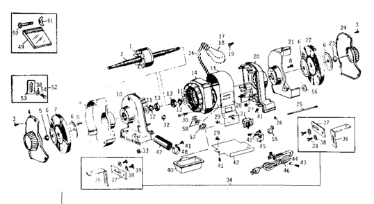 Unit Parts Diagram and Parts List for 3971949  Craftsman Grinder
