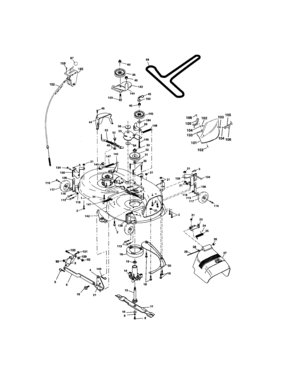 Mower Deck Diagram and Parts List for 917273823  Craftsman Lawn Tractor