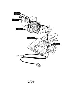 Electric Start Assembly Diagram and Parts List for 53688521200  Craftsman Snow Blower
