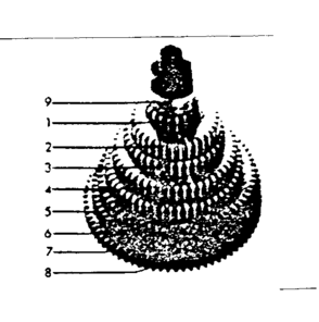Set Of A Change Gears Diagram and Parts List for 5492892  Craftsman Lathe