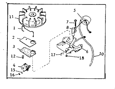 Magneto Diagram and Parts List for 53613650  Craftsman Snow Blower