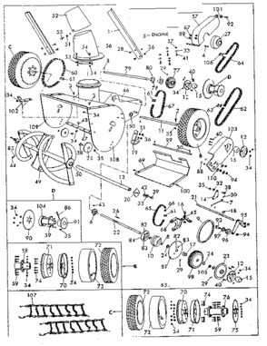 Part Location Diagram of 28531 Craftsman Engine mount