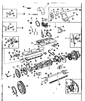 Reel Assembly Diagram and Parts List for 53681994  Craftsman Lawn Mower