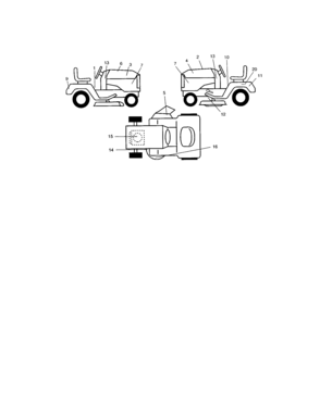 Decals Diagram and Parts List for 917272680  Craftsman Lawn Tractor